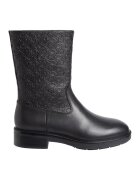 Calvin Klein Cizme din piele cu logo in relief - Negru