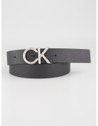 Calvin Klein Curea de piele cu catarama in forma de logo - Negru