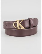 Calvin Klein Curea de piele cu catarama logo - Violet pruna