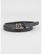 Calvin Klein Curea din piele cu model piele de crocodil - Negru