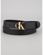 Calvin Klein Curea skinny din piele cu logo metalic - Negru