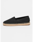 Calvin Klein Espadrile de panza cu logo in relief - Negru