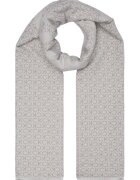 Calvin Klein Fular cu imprimeu logo si terminatie franjurata - Gri deschis/Maro taupe deschis