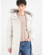 Calvin Klein Geaca matlasata cu gluga - Crem