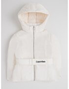 Calvin Klein Geaca parka cu gluga si vatelina - Alb optic