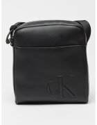Calvin Klein Geanta crossbody cu monograma logo in relief - Negru