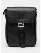 Calvin Klein Geanta crossbody din piele ecologica cu clapa - Negru