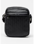 Calvin Klein Geanta crossbody din piele ecologica cu emblema in relief Reporter - Negru
