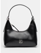 Calvin Klein Geanta din piele cu bareta de umar Emblem - Negru