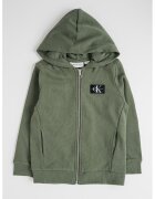 Calvin Klein Hanorac cu fermoar si buzunare laterale - Verde feriga