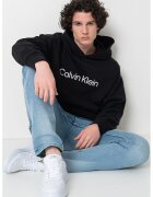 Calvin Klein Hanorac cu imprimeu logo si buzunar kangaroo - Alb/Negru