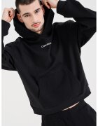 Calvin Klein Hanorac cu imprimeu logo si buzunar kangaroo - Negru