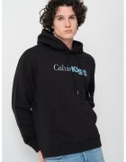 Calvin Klein Hanorac cu logo si buzunar kangaroo - Negru/Albastru prafuit