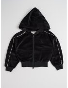 Calvin Klein Hanorac de catifea cu fermoar - Negru