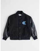 Calvin Klein Jacheta bomber cu logo - Negru/Albastru