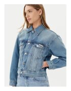 Calvin Klein Jacheta denim dama - Albastru - 100% bumbac -