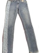 Calvin Klein Jeans Blugi Bumbac - Albastru - Gri melange
