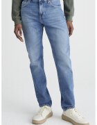 Calvin Klein Jeans Blugi conici cu aspect decolorat - Albastru