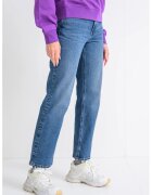 Calvin Klein Jeans Blugi crop cu croiala dreapta - Albastru