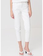 Calvin Klein Jeans Blugi crop slim fit - Alb murdar