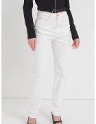 Calvin Klein Jeans Blugi cu croiala dreapta si talie inalta Authentic - Alb optic