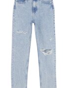 Calvin Klein Jeans Blugi dama model Autentic Slim Straight - bumbac 100% - albastru deschis