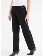 Calvin Klein Jeans Blugi drepti cu talie medie - Negru