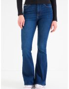 Calvin Klein Jeans Blugi evazati cu talie inalta - Albastru inchis
