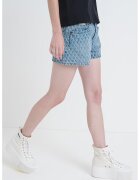 Calvin Klein Jeans Blugi scurti cu logo - Albastru melange