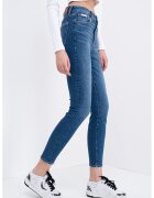 Calvin Klein Jeans Blugi skinny crop - Albastru