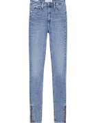 Calvin Klein Jeans Blugi skinny cu slituri cu fermoar la terminatie - Albastru pastel