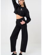 Calvin Klein Jeans Bluza crop de trening lejera cu logo