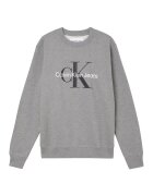 Calvin Klein Jeans Bluza de trening de bumbac cu logo - Gri melange