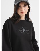 Calvin Klein Jeans Bluza de trening din bumbac cu logo - Negru