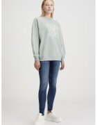 Calvin Klein Jeans Bluza de trening din bumbac organic cu broderie logo - Gri cenusiu
