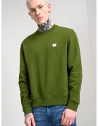 Calvin Klein Jeans Bluza de trening lejera cu decolteu la baza gatului - Verde