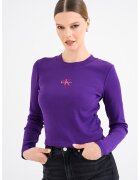 Calvin Klein Jeans Bluza din amestec de bumbac cu imprimeu logo - Ametist