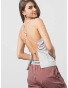 Calvin Klein Jeans Bluza fara maneci cu decolteu adanc pe spate - Gri