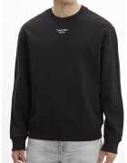 Calvin Klein Jeans Bluza sport cu decolteu la baza gatului - Negru