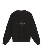 Calvin Klein Jeans Bluza sport supradimensionata cu maneci cazute - Negru