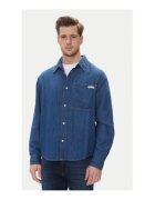 Calvin Klein Jeans Camasa barbati - bleumarin - bumbac/bumbac reciclat/linen/lyocell -