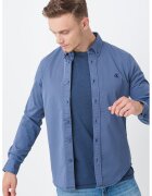 Calvin Klein Jeans Camasa cu logo mic brodat - Albastru prafuit