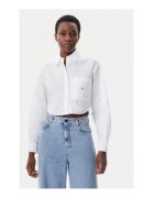 Calvin Klein Jeans Camasa dama - bumbac - alb -