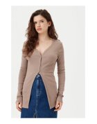 Calvin Klein Jeans Cardigan dama - bej - bumbac/elastan -