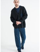 Calvin Klein Jeans Cardigan lejer cu nasturi - Negru