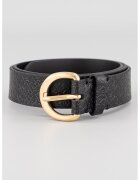Calvin Klein Jeans Curea de piele cu model monograma - Negru