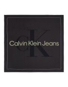 Calvin Klein Jeans Esarfa de bumbac cu logo - Maro inchis/Negru