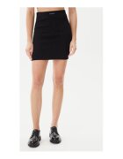 Calvin Klein Jeans Fusta creion - negru - viscoza/poliamida/elastan -
