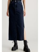 Calvin Klein Jeans Fusta din denim cu slit lateral -