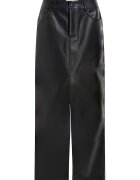 Calvin Klein Jeans Fusta lunga de piele ecologica cu slit frontal - Negru